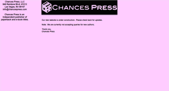 Desktop Screenshot of chancespress.com