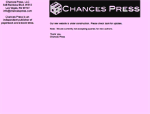 Tablet Screenshot of chancespress.com